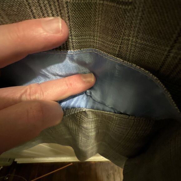 Isaia Sport Coat Mens 54EU/44US Cinnamon Green Sky Plaid AquaCashmere Blazer - Picture 3 of 14